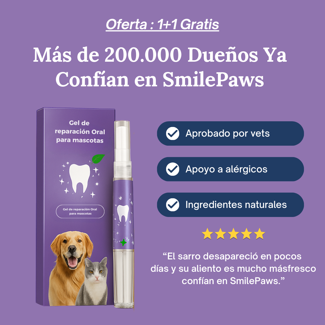 Gel Reparador Dental SmilePaws™ - ¡Manten su sonrisa brillante!