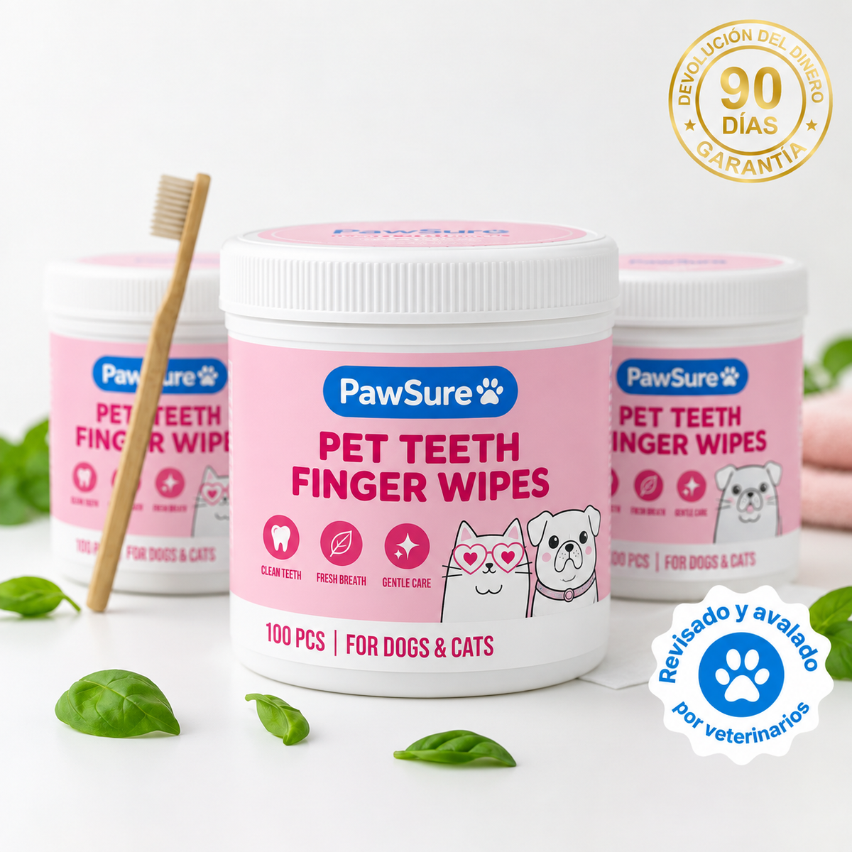 CareWipes™ - Toallitas Dentales Naturales para mascotas