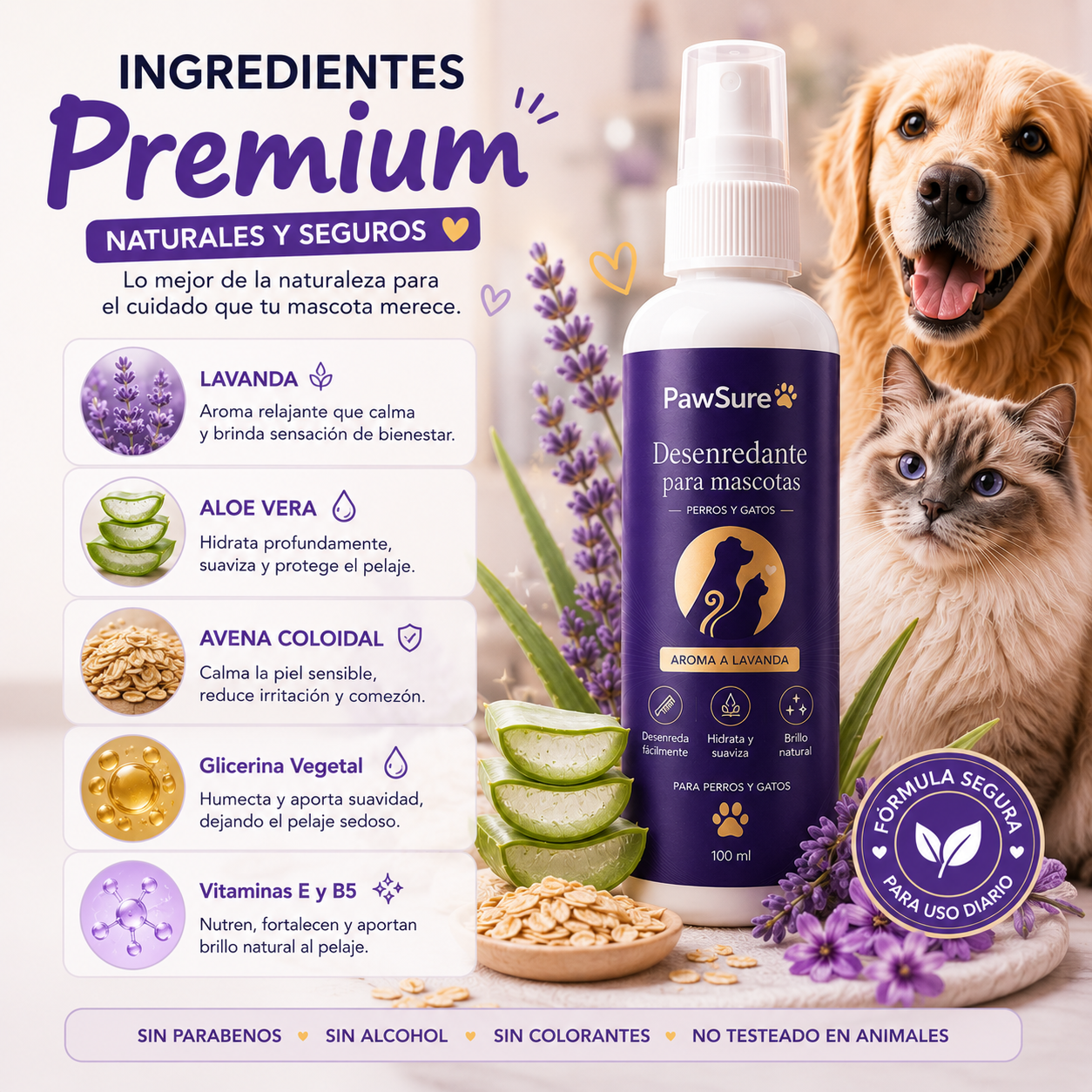 Spray Desenredante Pawsure® - Adiós a las motas y tirones