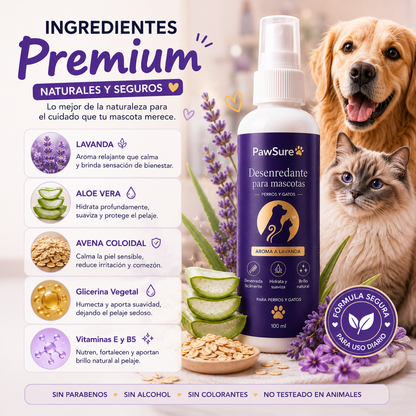 Spray Desenredante Pawsure® - Adiós a las motas y tirones