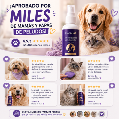 Spray Desenredante Pawsure® - Adiós a las motas y tirones