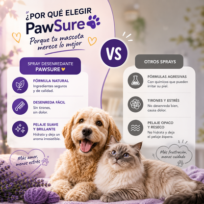 Spray Desenredante Pawsure® - Adiós a las motas y tirones