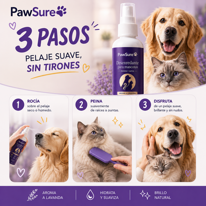 Spray Desenredante Pawsure® - Adiós a las motas y tirones