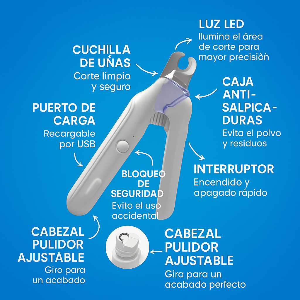 SAFETRIM™ -Recortador y pulidor de garras 2 en 1