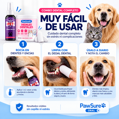 COMBO SONRISA SALUDABLE - Pawsure® Oral Pet  + Dedales Dentales