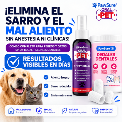 COMBO SONRISA SALUDABLE - Pawsure® Oral Pet  + Dedales Dentales
