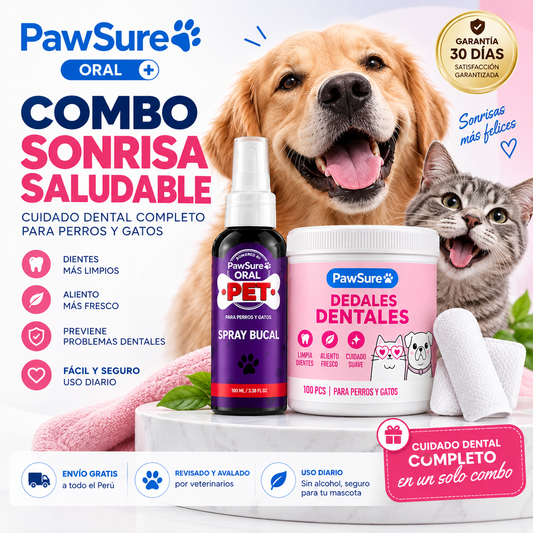 COMBO SONRISA SALUDABLE - Pawsure® Oral Pet  + Dedales Dentales