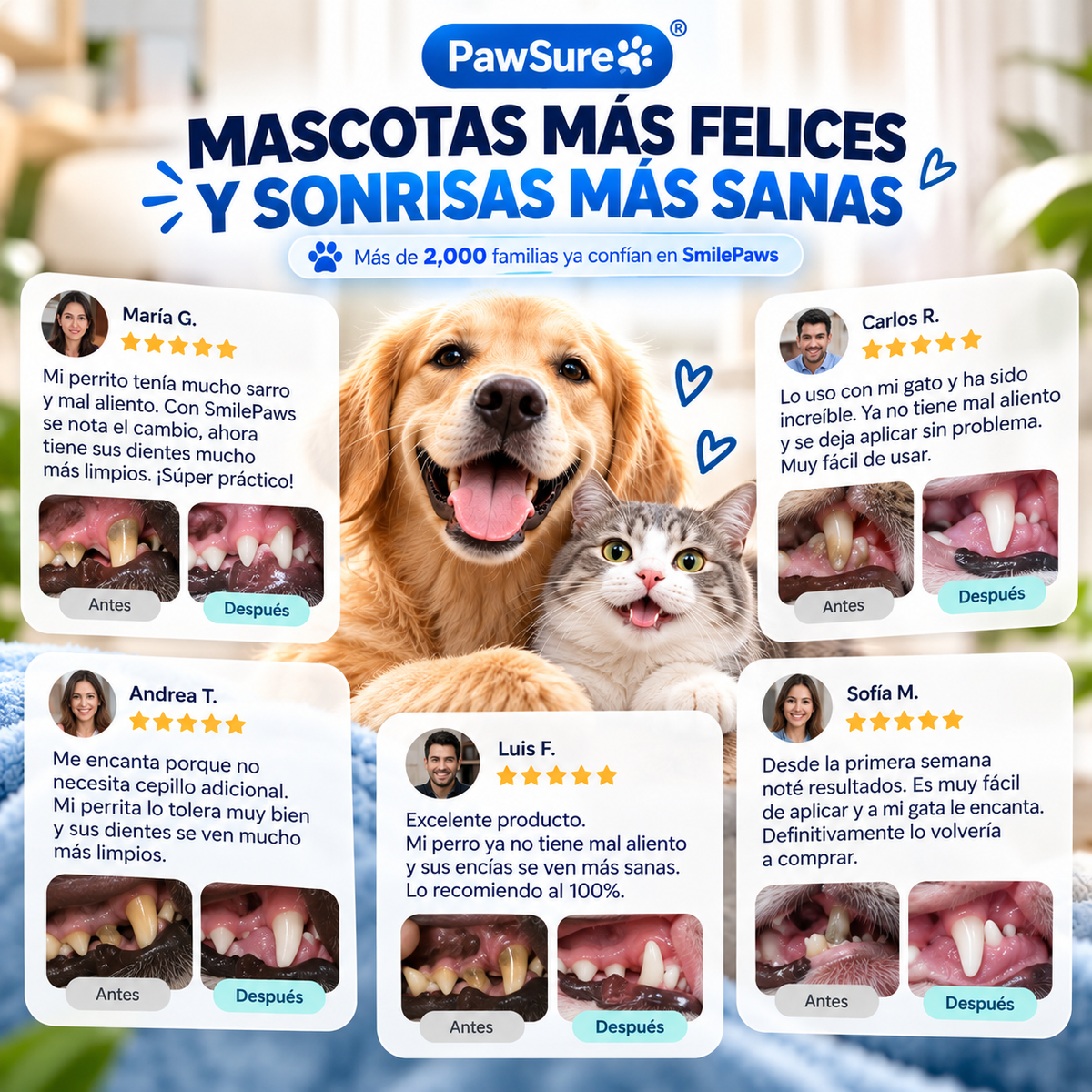 Gel Reparador Dental SmilePaws™ - ¡Manten su sonrisa brillante!