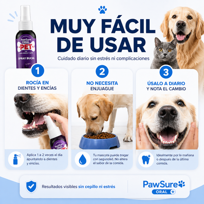 Pawsure® Oral Pet - Spray Dental para mascotas