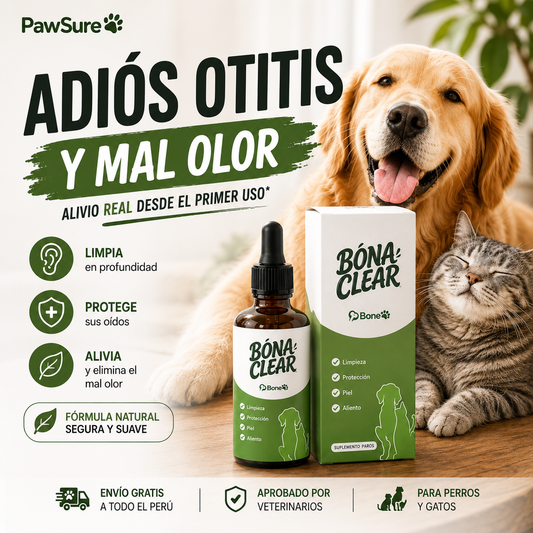 BONACLEAR - Gotas para la Salud Auditiva de tu mascota
