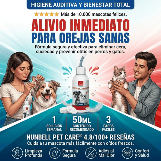 Limpiador de oidos para mascotas Nunbell